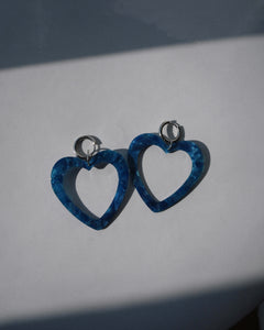 Blue Heart Earring