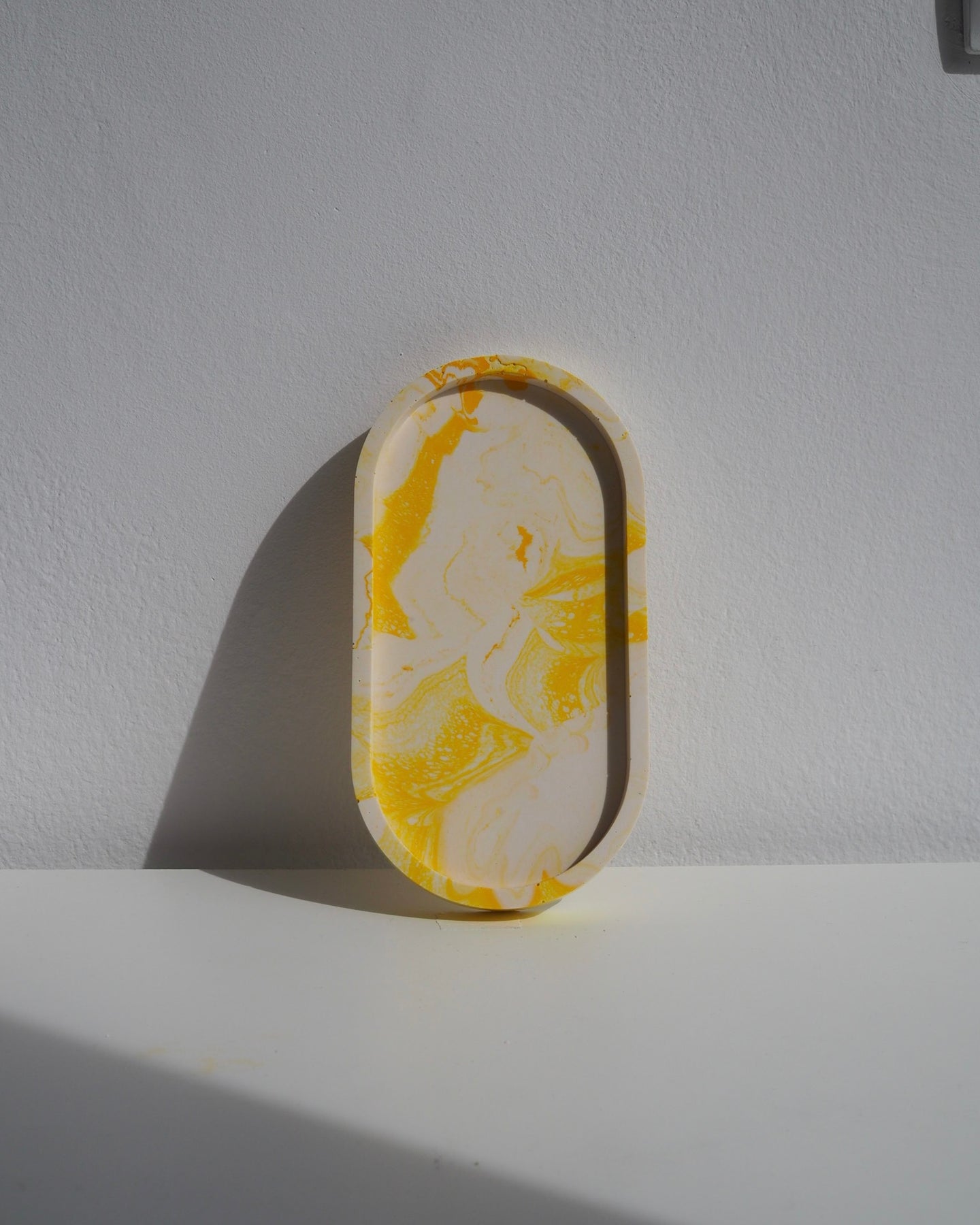 Aimee Tray in Marble Yellow